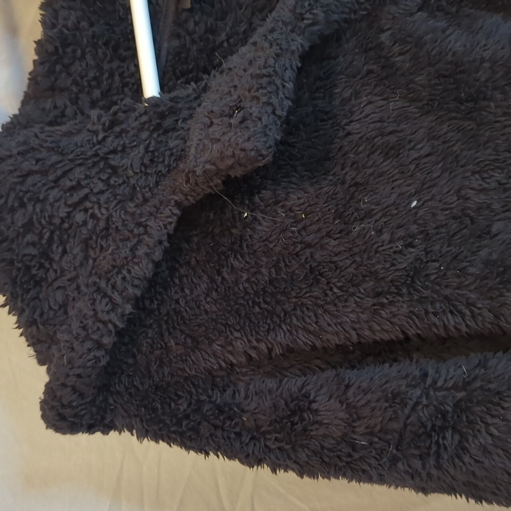 Lukka-lux black plush fleece pullover jacket - Picture 2 of 7